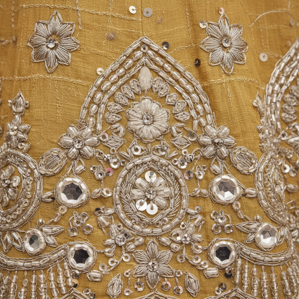 Embroidery detail shot