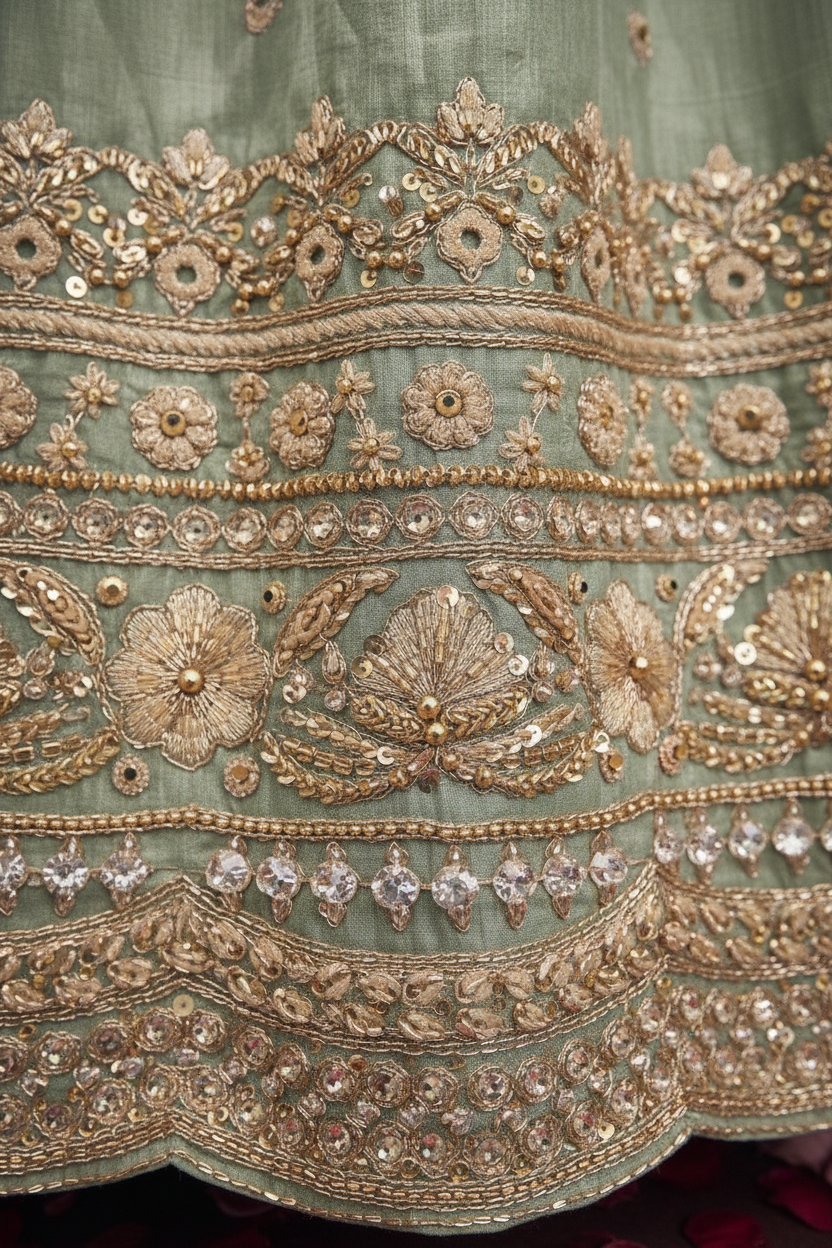 Embroidery detail shot