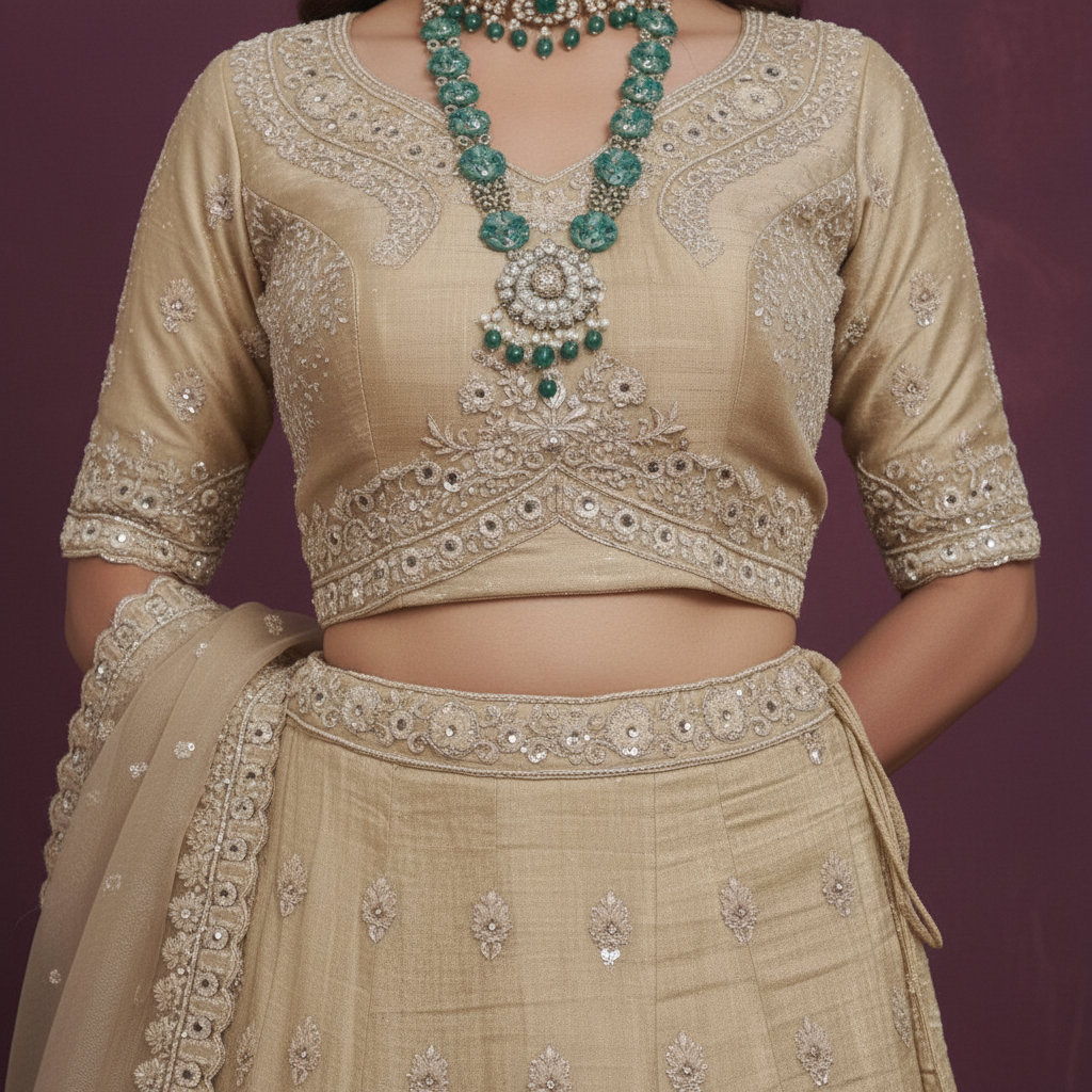 Close-up embroidery details