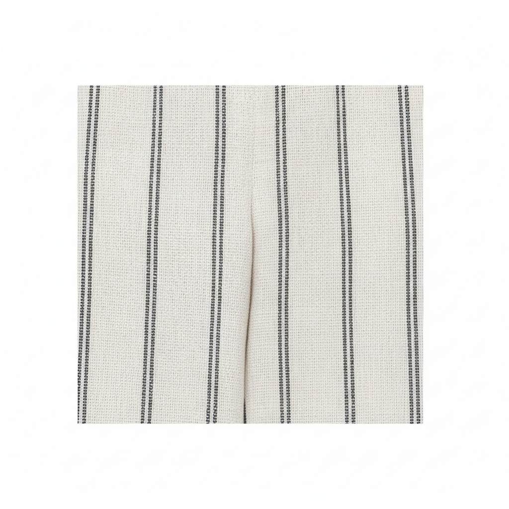 Fabric texture and stripe pattern detail
