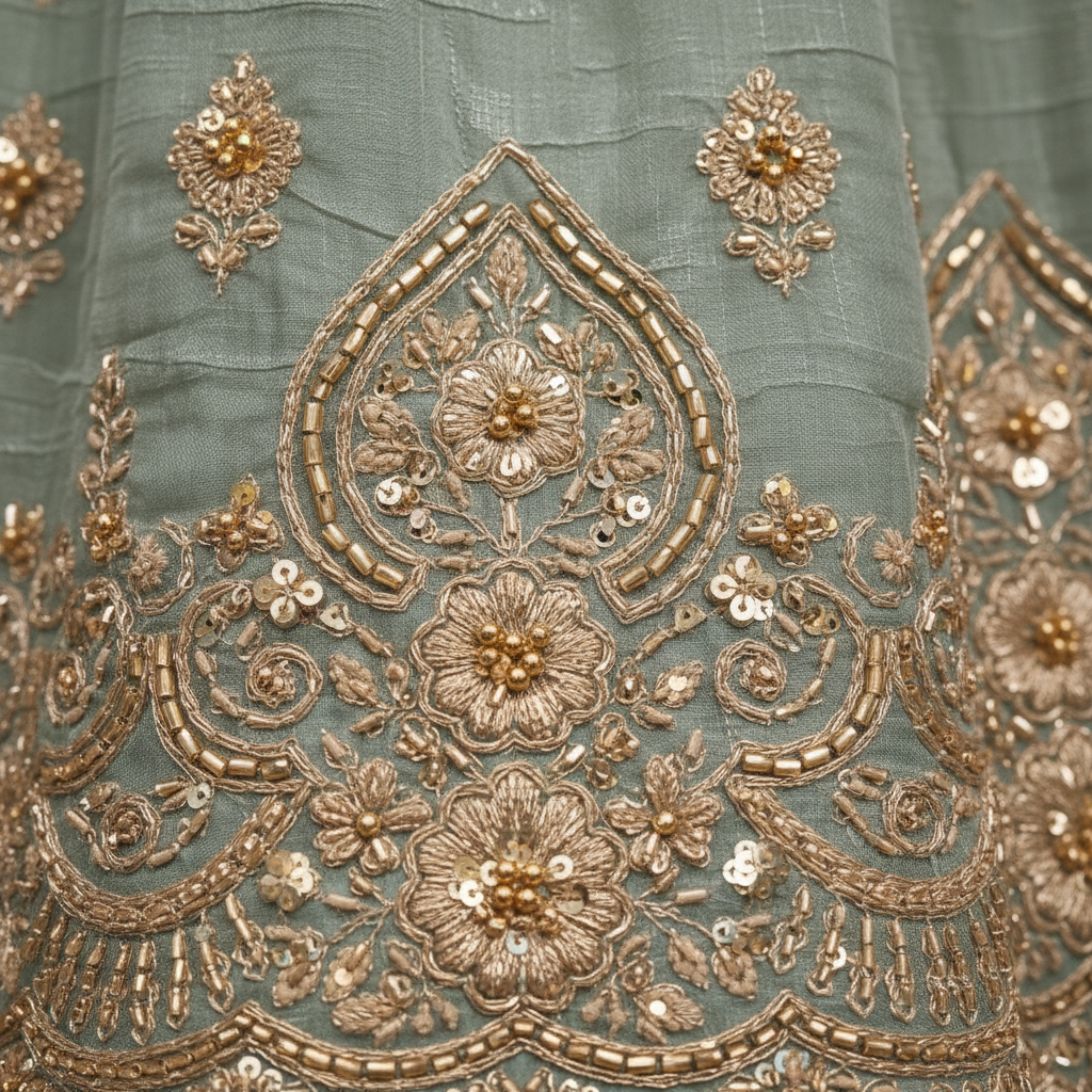 Embroidery detail shot